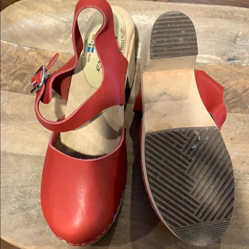 Lotta’s clogs. Worn twice. Paid $130